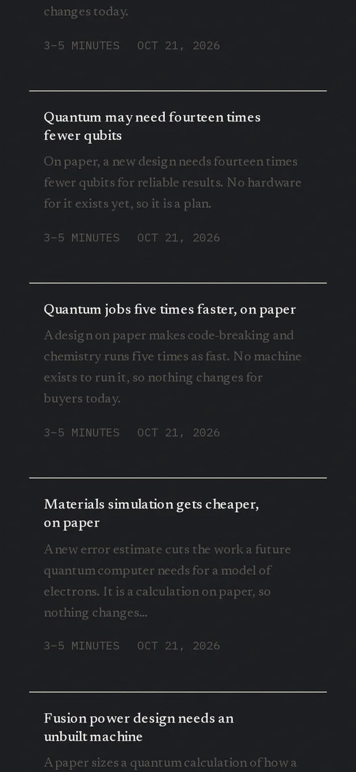The evidence section on a phone: every claim traced to a primary source with a date